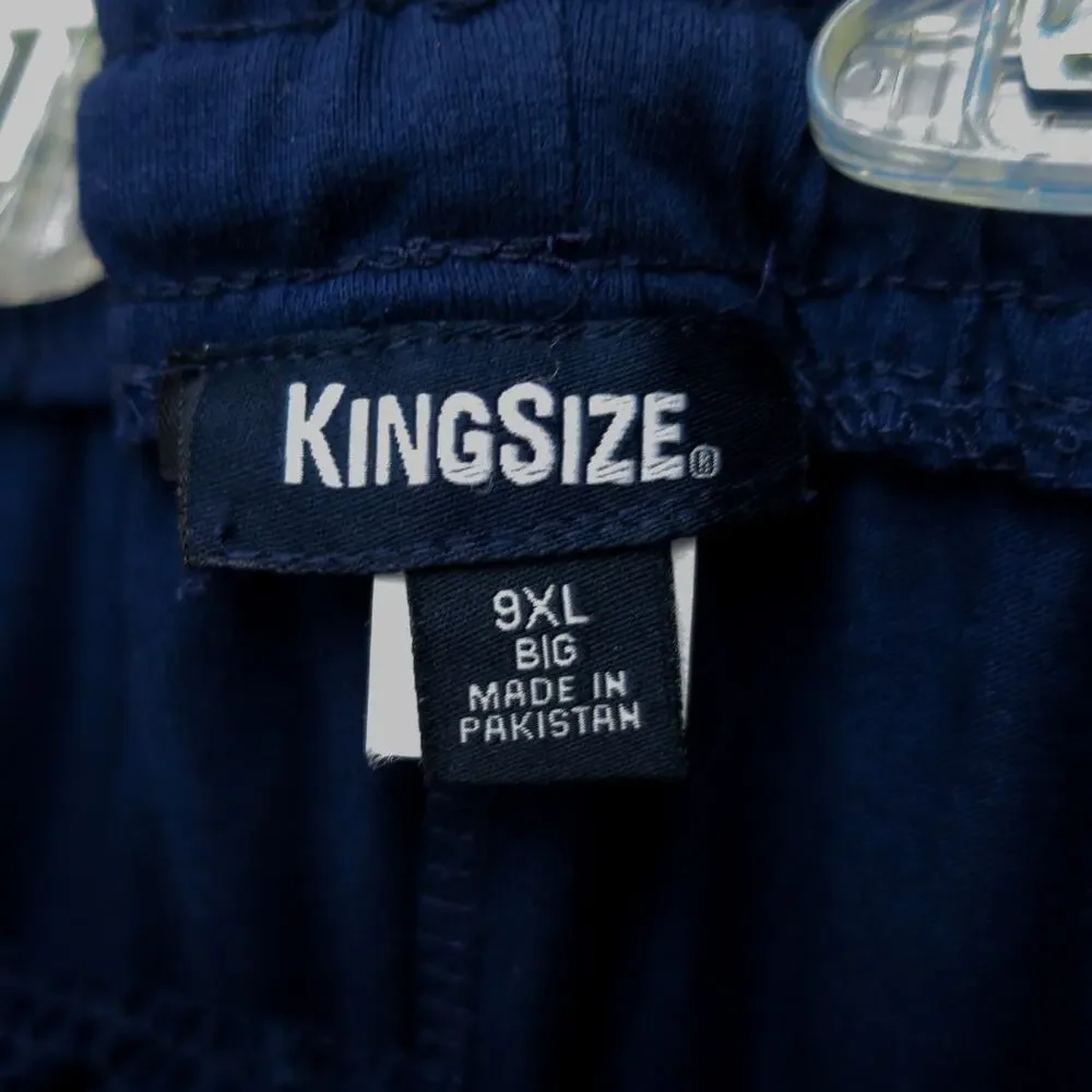 KingSize Mens 9XL Big Navy Lounge Athletic Shorts Drawstring Elastic Waist NWT